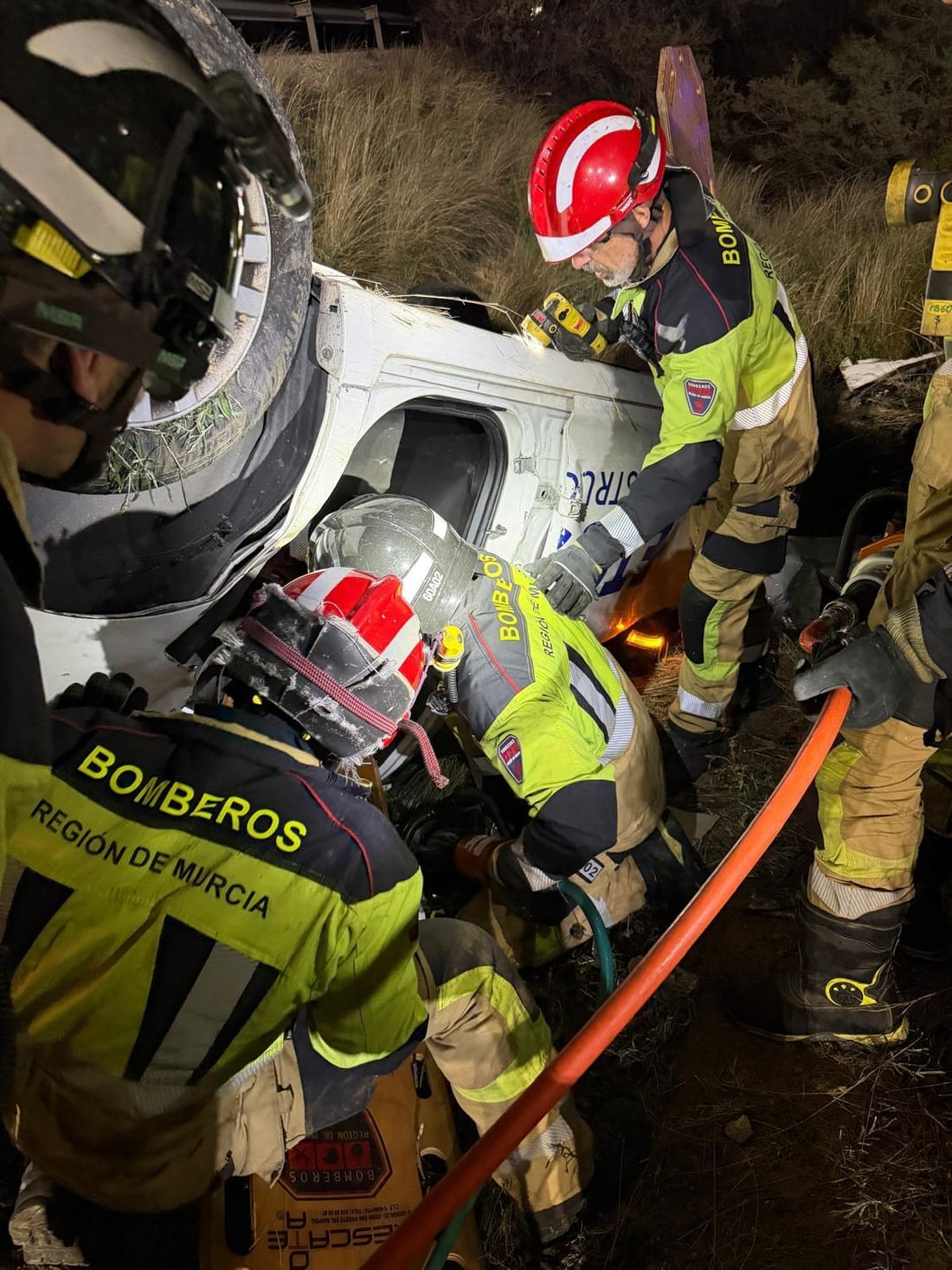 Excarcelación en un accidente de tráfico